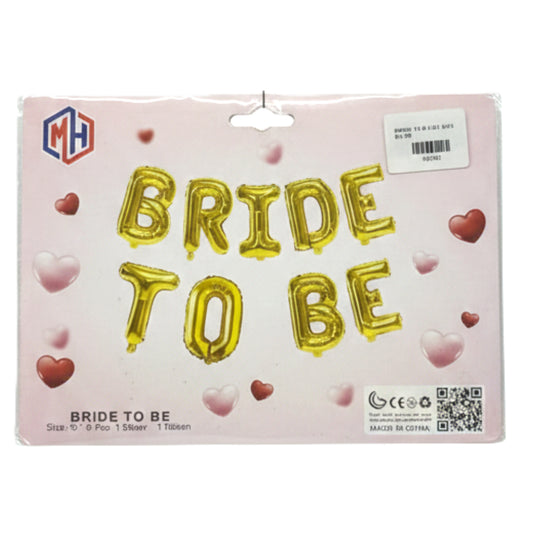 Gold & Rose Gold "Bride To Be" Foil Balloon Banner Set – 16-Inch Alphabet Letter Balloons for Bridal Shower, Bachelorette Party & Engagement Decor