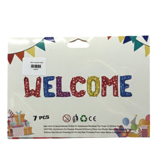 WELCOME & WELCOME HOME Letter Balloon Banner Kit - 7-Piece Multi-Color & 11-Piece Gold Foil Party Decorations - High-Quality Mylar Balloons for Housewarming, Return from Travel, and Celebrations