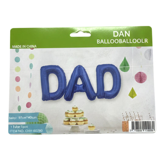 MOM & DAD Letter Balloon Banner Set - Gold & Blue Foil Balloons for Mother’s Day, Father’s Day, Birthdays, and Parents' Anniversary Party Decorations