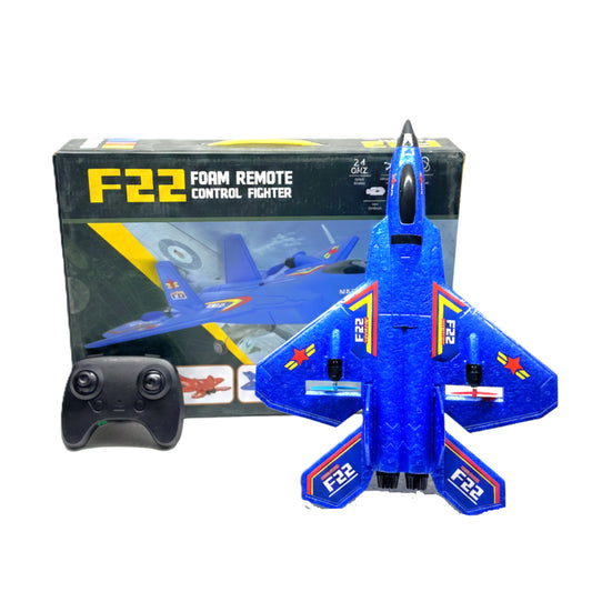 Remote Control F-22 Raptor EPP Foam Stunt Fighter Jet – 2.4GHz High-Speed RC Airplane for Kids & Beginners