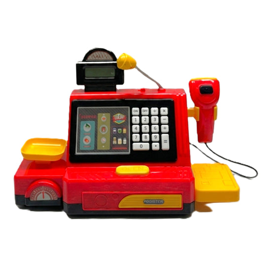 Kids' Intelligent Recognition Cash Register Playset – Interactive Learning Toy with Scanner, Calculator, Sound Effects, and Lights – Educational Math