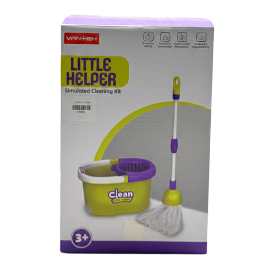 Vanyeh Little Helper Simulated Cleaning Kit for Toddlers – 2-Piece Mop & Bucket Set