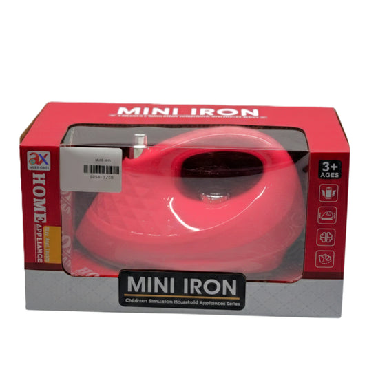 Mini Iron Toy for Kids - Realistic Pink Simulation Home Appliance Playset