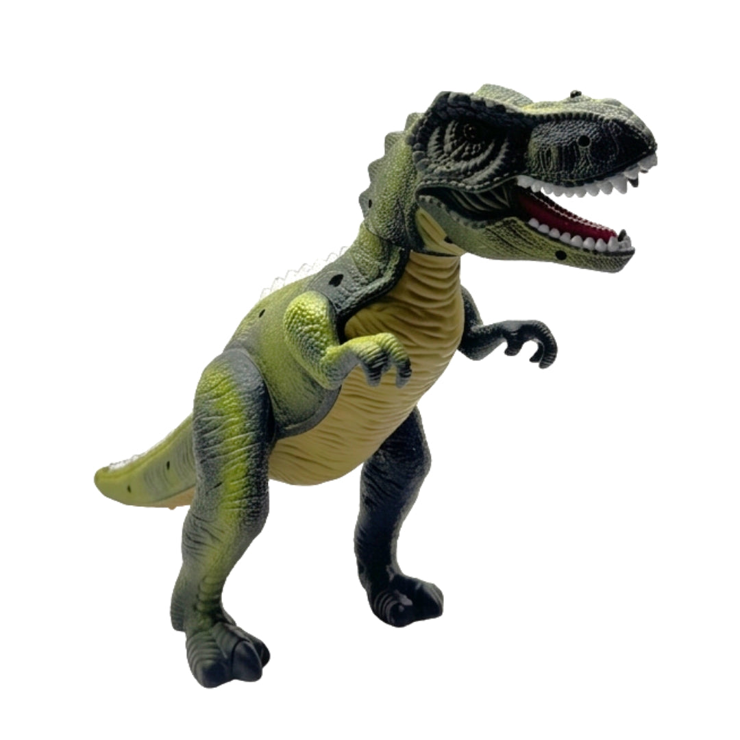 RC Walking T-Rex Dinosaur Toy with Realistic Roar, LED Lights, and Paw-Shaped Remote Control