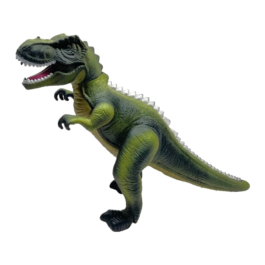 RC Walking T-Rex Dinosaur Toy with Realistic Roar, LED Lights, and Paw-Shaped Remote Control