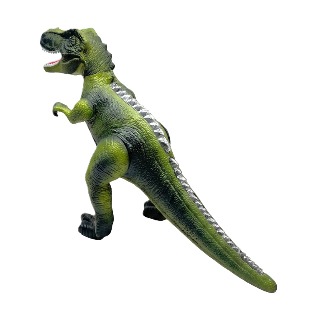 RC Walking T-Rex Dinosaur Toy with Realistic Roar, LED Lights, and Paw-Shaped Remote Control