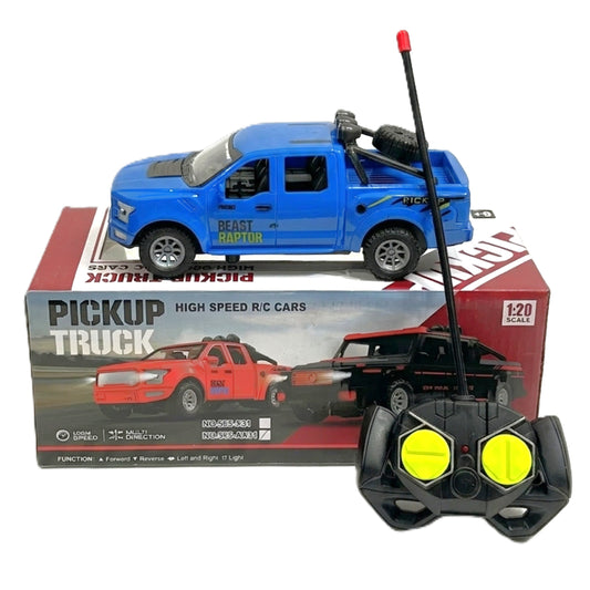 1:20 Scale High-Speed RC Pickup Truck - Beast Raptor Edition | Full-Function Remote Control Off-Road Toy Car with Working Lights - Blue