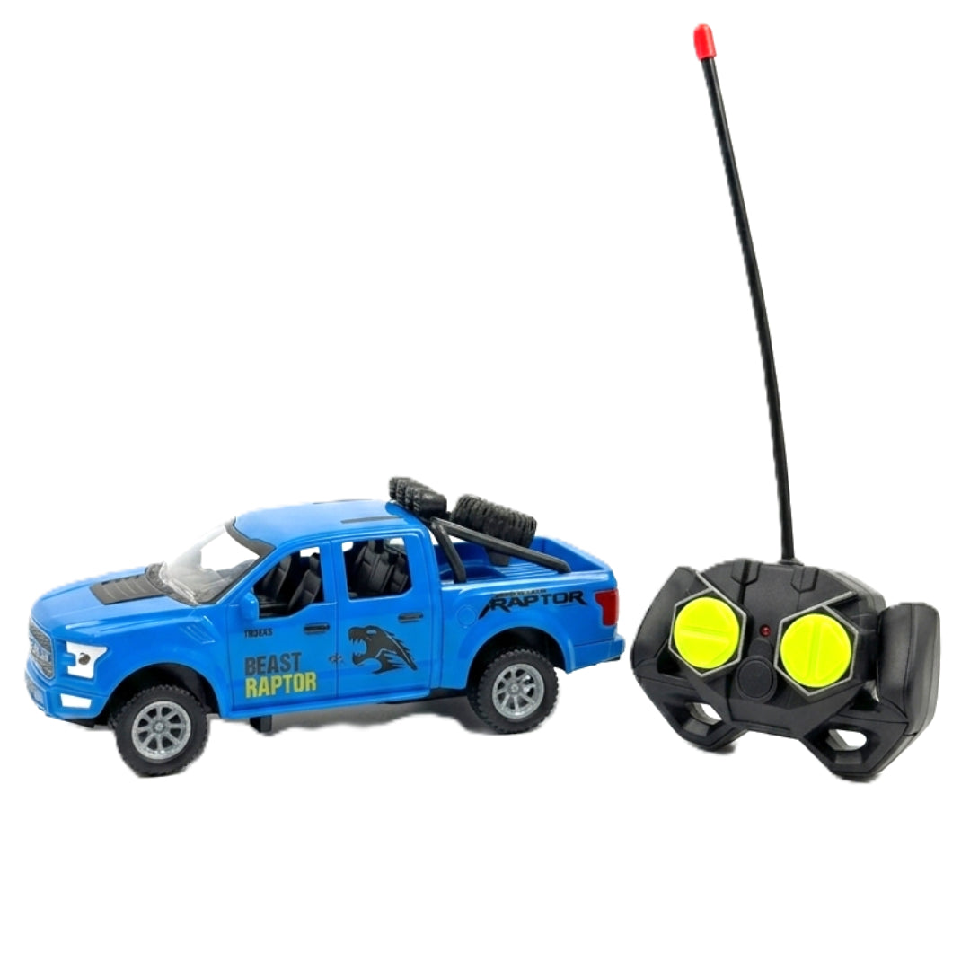 1:20 Scale High-Speed RC Pickup Truck - Beast Raptor Edition | Full-Function Remote Control Off-Road Toy Car with Working Lights - Blue