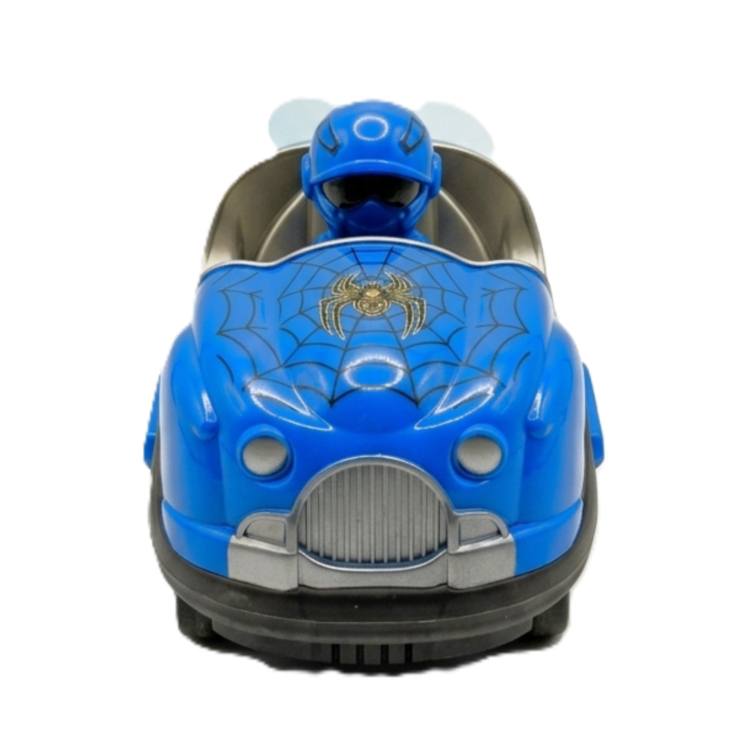 Remote Control Bumper Car Battle Set – 2-Player Interactive RC Bumper Cars with Ejecting Drivers & Sound Effects – Spider-Theme Fighting Cars for Kids Ages 3+ (Red & Blue Set)