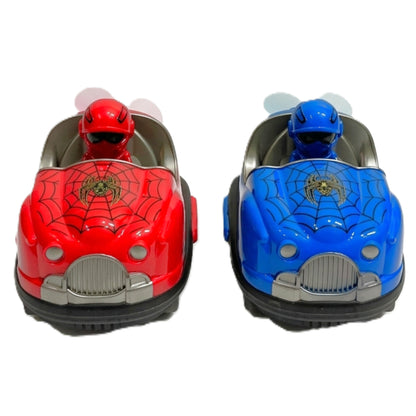 Remote Control Bumper Car Battle Set – 2-Player Interactive RC Bumper Cars with Ejecting Drivers & Sound Effects – Spider-Theme Fighting Cars for Kids Ages 3+ (Red & Blue Set)