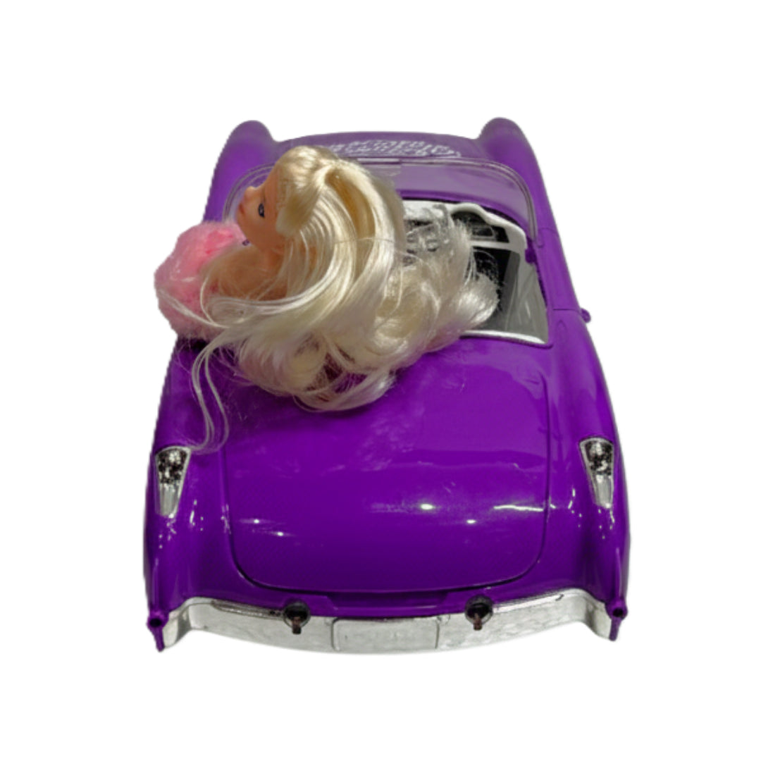 Royal Purple Retro R/C Convertible – Deluxe Remote Control Fashion Doll Car with Opening Trunk & Chrome Accents