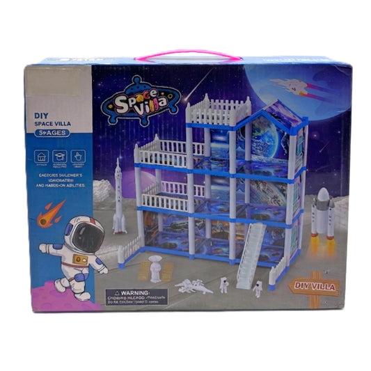DIY Space Villa - 3-Story Astronaut Dollhouse Playset with Accessories