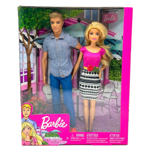 Barbie and Ken Date Night Doll Set – Fashion Couple with Bistro Café Backdrop