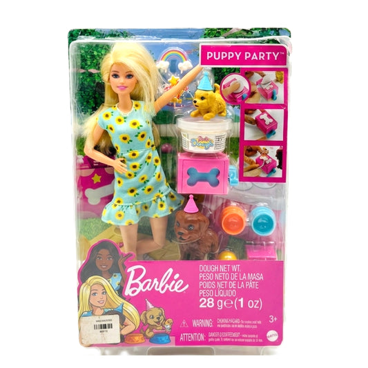 Barbie Puppy Party Playset with Dough-Modeling Treats & 2 Pet Puppies