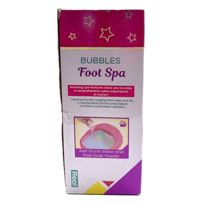 Girl’s Creator Bubbles Foot Spa – Kids' DIY Pedicure Salon Kit with Lights & Bubbles – Pamper & Relax Spa Set for Girls Ages 5+