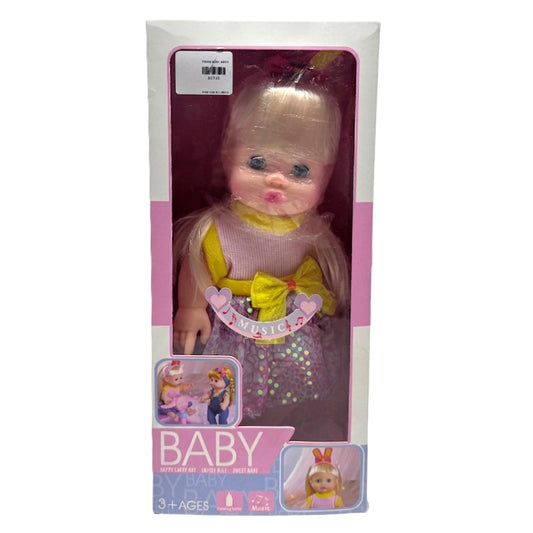 Musical Baby Doll Toy with Blonde Hair and Sparkle Tutu Dress - Interactive Music & Sound Features - Ages 3+