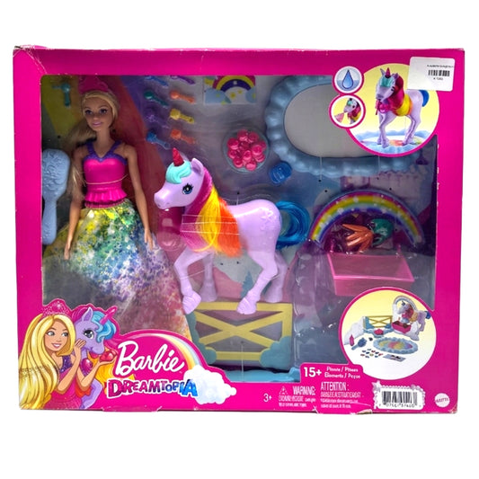 Barbie Dreamtopia Doll and Unicorn Playset with Color-Change Feature