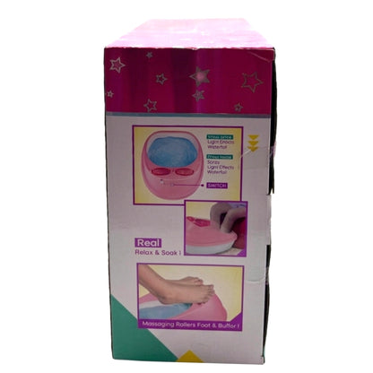 Girl's Creator Massaging Pedicure Spa - Salon Style Foot Spa with Waterfall & Light Effects