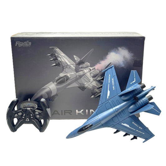 Air King Remote Control Fighter Jet – 2.4GHz RC Airplane with 360° Stunt Capabilities, High-Speed Jet Fighter Toy for Kids & Adults, Blue