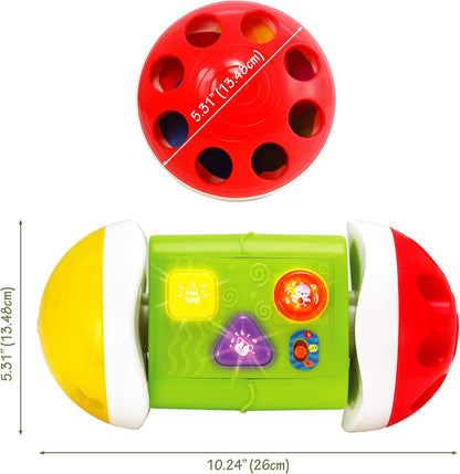 WinFun 3 in 1 Activity Roller | Rattle Ball, Flashing & Crawl Toy | 6M+