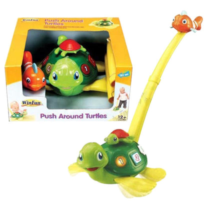 WinFun Push Around Turtles | Walker Toy | Lights, Sounds & Numbers | 12M+