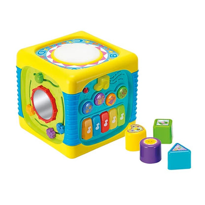 WinFun Music Fun Activity Cube | Piano & Shape Sorter Toy | 8M+