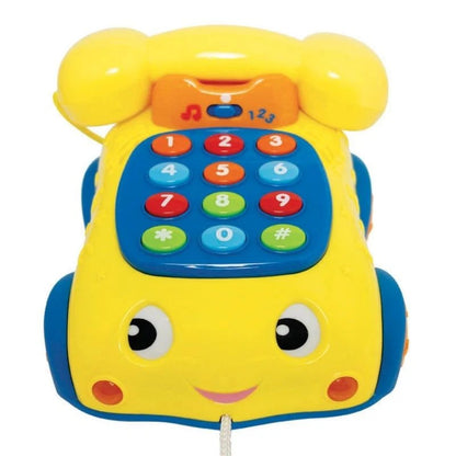 WinFun Talk 'N Pull Phone | Pull-Along Car Toy | Sounds & Melodies | 12M+
