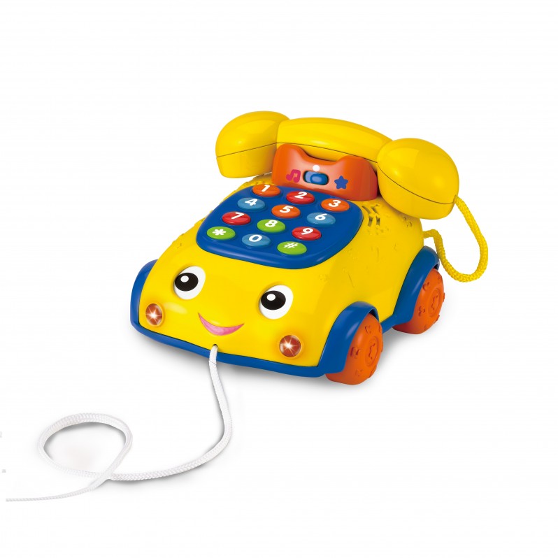 WinFun Talk 'N Pull Phone | Pull-Along Car Toy | Sounds & Melodies | 12M+