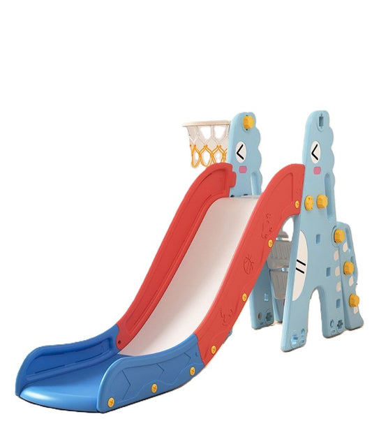 Premium 3-in-1 Foldable Toddler Slide & Basketball Hoop Set | Extra-Long