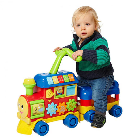 Winfun 3-in-1 Walker Ride-On Learning Train - Interactive Educational Toy for Toddlers