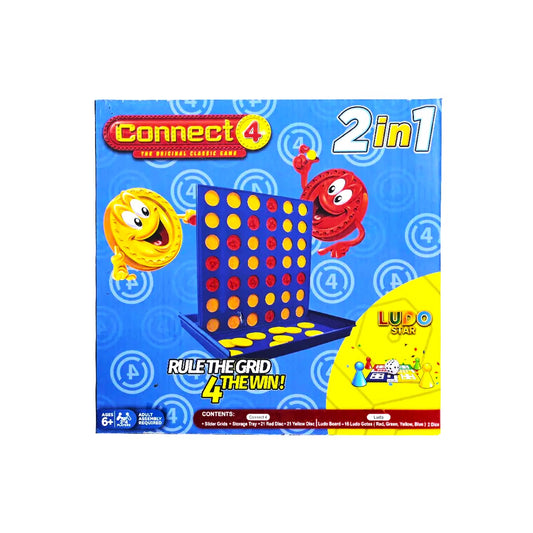 Connect 4 Classic Game & Chess 2-in-1 Board Game Set | Ages 6+