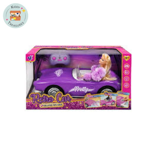 Deluxe Royal Purple Retro R/C Convertible with Chrome Accents & Opening Trunk - Kiddy Treasures
