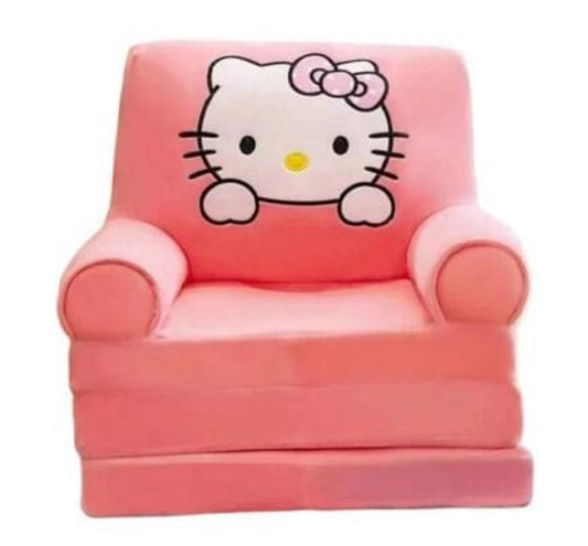 Kitty-Inspired Pink 3-Layer Kids Sofa Chair – Soft Plush Seating