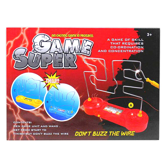 Don't Buzz The Wire" Super Skill Game | Electric Maze Challenge with Wand & Buzz Sound (10 inch/24cm)