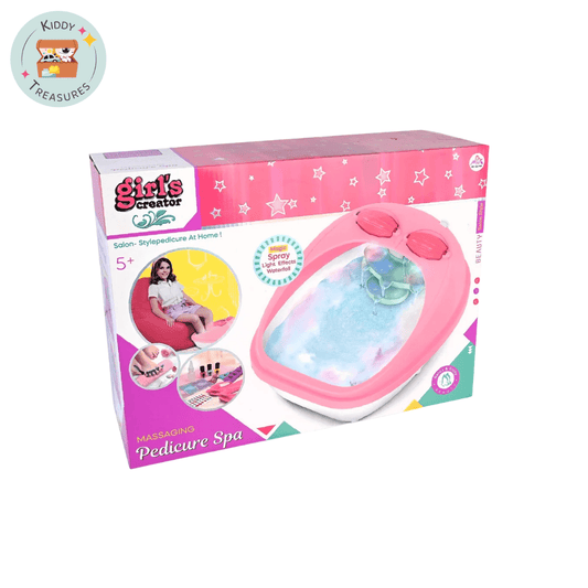 Girl's Creator Massaging Pedicure Spa - Salon Style Foot Spa with Waterfall & Light Effects - Kiddy Treasures