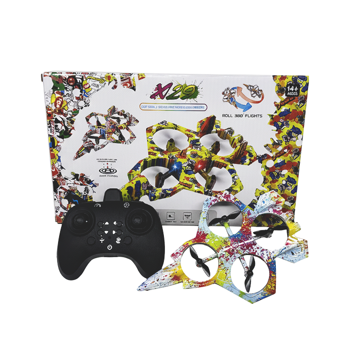 X29 Graffiti Style RC Quadcopter Drone - Remote Control Mini Jet with 360° Roll Flights - Ages 14+