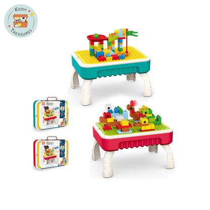 Kids Building Blocks Activity Table Set (Ages 3+) - Kiddy Treasures