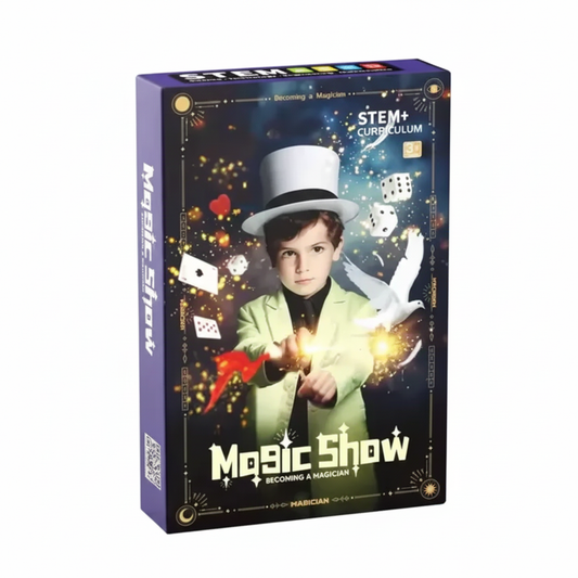 Magic Show Kids Magic Kit - STEM+ Curriculum Beginner Magician Set - Learn & Perform Tricks (Ages 7+)