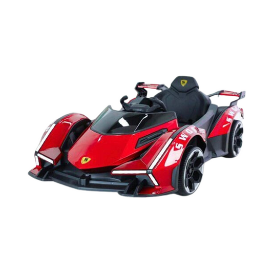 Red Sports Ride-On Car - 12V Battery & Gloss Finish