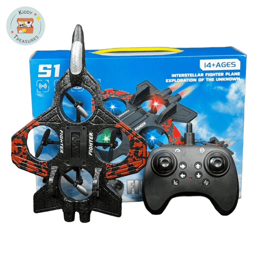 S1 Fighter Remote Control Drone with LED Lights (Ages 4+) - Kiddy Treasures