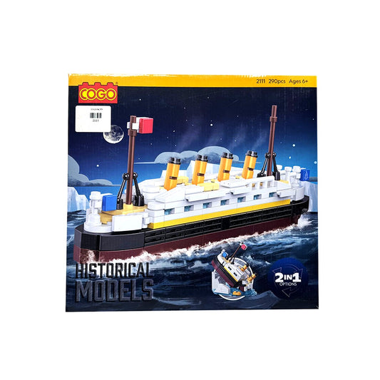 COGO Historical Models Titanic Building Set – 290 Piece 2-in-1 Ship Building Kit for Kids & Collectors