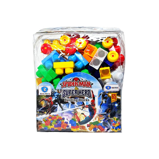 65-Piece Spider-Man & Super Hero | Thomas Building Blocks Set – Educational Preschool Toy for Kids