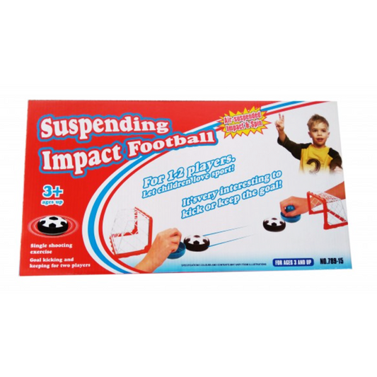 Suspending Impact Football Indoor Game: Air Power Hover Soccer Ball Set with Goal Posts – Single or 2 Player Exciting Sports Toy for Kids