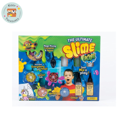 The Ultimate Slime Factory DIY Kit with Glitter Glue & Containers - Kiddy Treasures