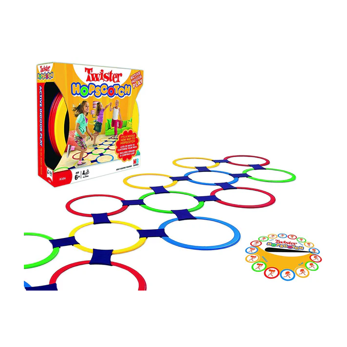 Twister Hopscotch Active Game: Indoor/Outdoor Mat Game for Kids & Fami ...