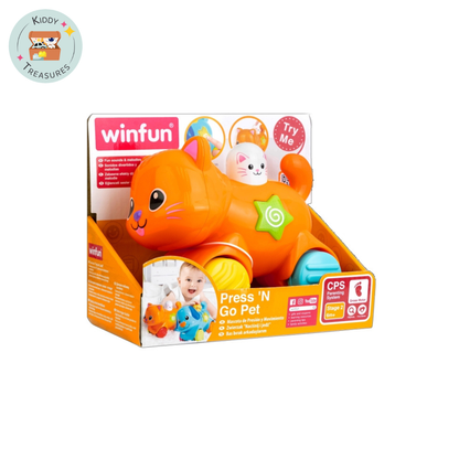 Winfun Press N Go Pet Infant Toy | Sounds & Lights (6M+) - Kiddy Treasures