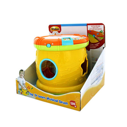 WinFun Tap 'N Learn Drum | Musical Toy & Shape Sorter | 4 Modes | 12M+